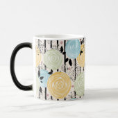 Retro, abstracte bloemen magische mok (Links)