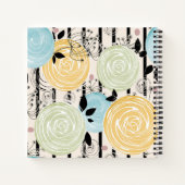 Retro, abstracte bloemen notitieboek (Achterkant)