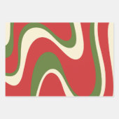 Retro Abstracte Boho Trippy kerstpatronen Inpakpapier Vel (Voorkant)