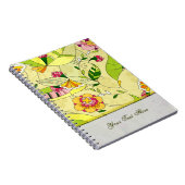 Retro Abstracte Floral Collage Notitieboek (Rechterzijde)