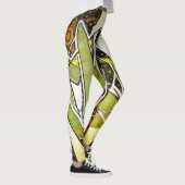 Retro Abstracte graffiti Geometrische stadshand Leggings (Rechts)