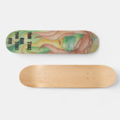 retro - abstracte groene straatstijl skateboard (Horizontaal)