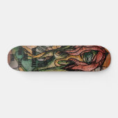 retro - abstracte groene straatstijl skateboard (Horizontaal)