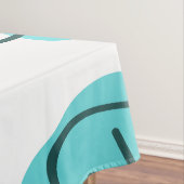 Retro Abstracte kunst Rocks Turquoise Tafelkleed (Voorbeeld)