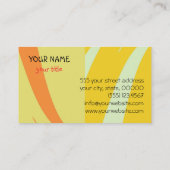 Retro Abstracte Kunst Visitekaartjes (Achterkant)