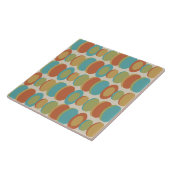 Retro Abstracte kunstcirkels veelkleurig Tegeltje (Zijkant)