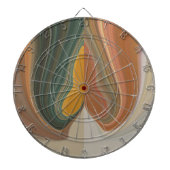 Retro Abstracte kunstdruk Dartbord (Voorkant)