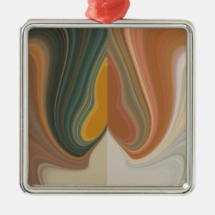 Retro Abstracte kunstdruk Metalen Ornament