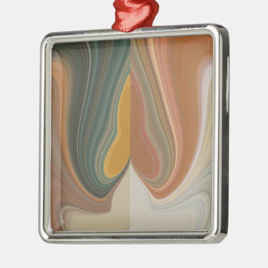 Retro Abstracte kunstdruk Metalen Ornament (Links)