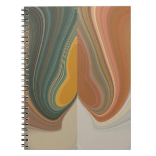 Retro Abstracte kunstdruk Notitieboek