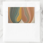 Retro Abstracte kunstdruk Rechthoekige Sticker (Tas)