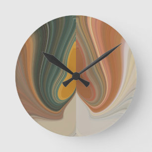Retro Abstracte kunstdruk Ronde Klok