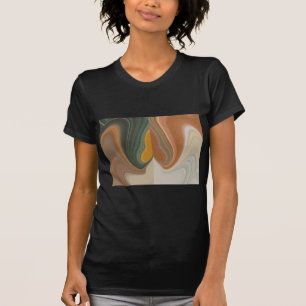 Retro Abstracte kunstdruk T-shirt