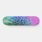 Retro Abstracte Magenta en Lime Green Flower Skateboard (Horizontaal)