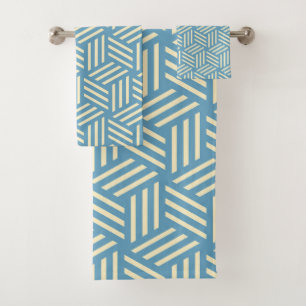 Retro Abstracte optische illusie kubussen patroon Bad Handdoek