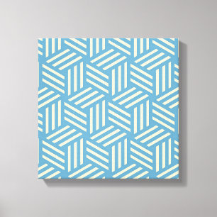 Retro Abstracte optische illusie kubussen patroon  Canvas Afdruk
