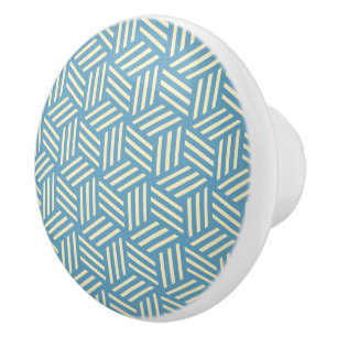 Retro Abstracte optische illusie kubussen patroon Keramische Knop