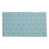 Retro Abstracte optische illusie kubussen patroon  Kussensloop (Achterkant-Links)