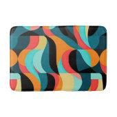 RETRO Abstracte Patroon Kleurrijke Mid Century Mod Badmat (Voorkant)