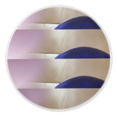 Retro Abstracte Semi Circles op Soft Gold Keramische Knop (Voorkant)