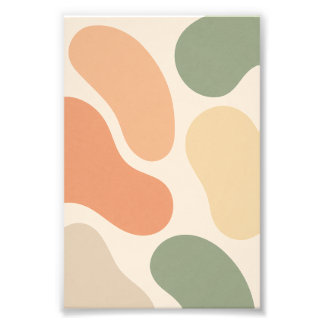 Retro Abstracte vormen Poster