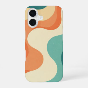 Retro Abstracte Zee Schuim iPhone 16 Hoesje