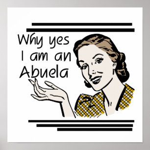 Retro Abuela Gifts Poster
