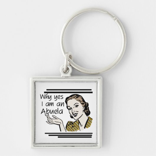 Retro Abuela Gifts Sleutelhanger (Voorkant)