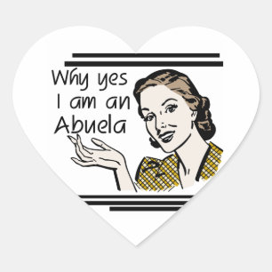 Retro Abuela Gits Hart Sticker