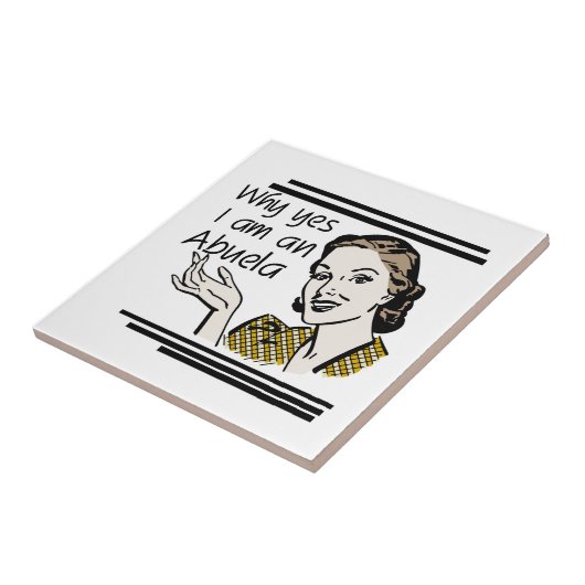 Retro Abuela Gits Tegeltje (Zijkant)