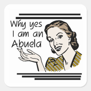 Retro Abuela Gits Vierkante Sticker
