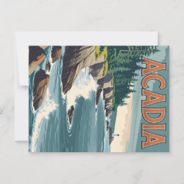 Retro Acadia Kustvuurtoren Briefkaart