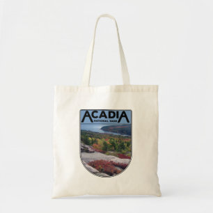 Retro  Acadia National Park Maine Island Tote Bag