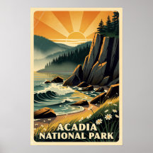 Retro Acadia National Park 