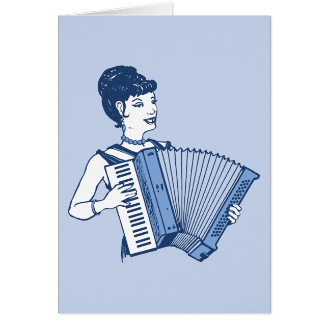 Retro Accordion Lady (Voorkant)