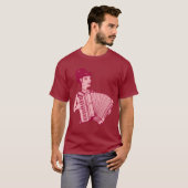 Retro Accordion Lady T-shirt (Voorkant volledig)