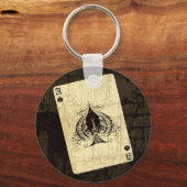 Retro Ace of Spades Sleutelhanger (Voorkant)