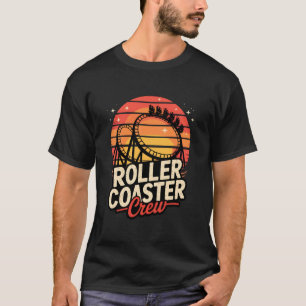 Retro Achterbaan Bemanning Thema Park Ontwerp T-shirt