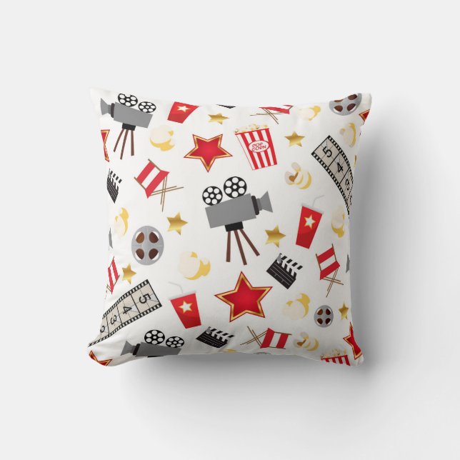 Retro Actief bioscoop/bioscoop Kussen (Voorkant)