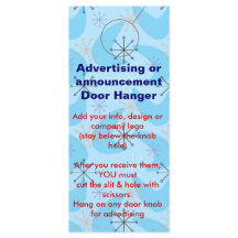 Retro Adverteren DEUR HANGER promotie labels