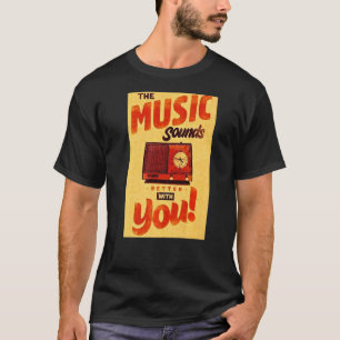 Retro Adverteren muziek Oude School T-shirt