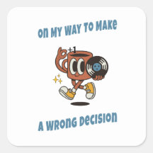 Retro Aesthetic Coffee Sticker – Funny Decisions