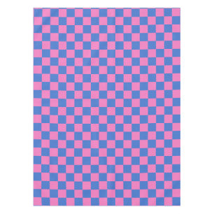 Retro Aesthetisch Checkerboard Patroze en Blauw Tafelkleed
