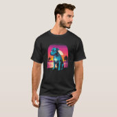 Retro Aesthetische Pit Bull Dog T-shirt (Voorkant volledig)