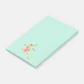 Retro Afbeelding van een Cijfer Skater in een roze Post-it® Notes (Schuin)