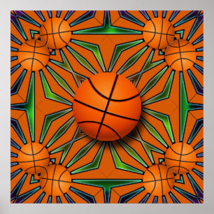 RÉTRO AFFICHE DE BASKET-BALL