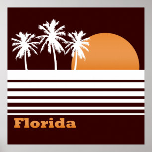 Rétro affiche de la Floride