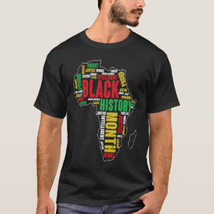 Retro African Map Ford Black History Maandbericht T-shirt