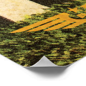 Retro African Mountain Zebra - Deel 1 Poster (Hoek)