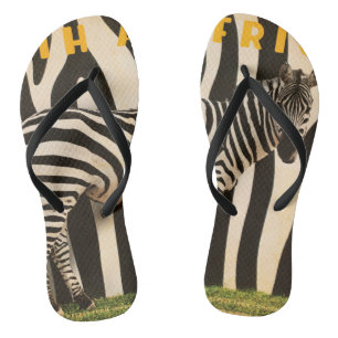 Retro African Mountain Zebra Teenslippers